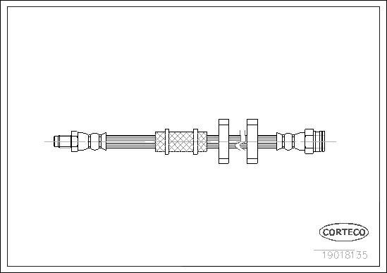 Corteco 19018135 - Тормозной шланг autospares.lv