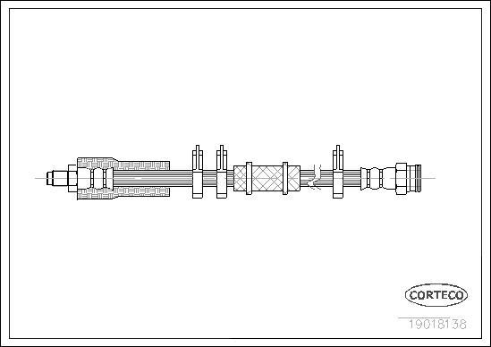 Corteco 19018138 - Тормозной шланг autospares.lv