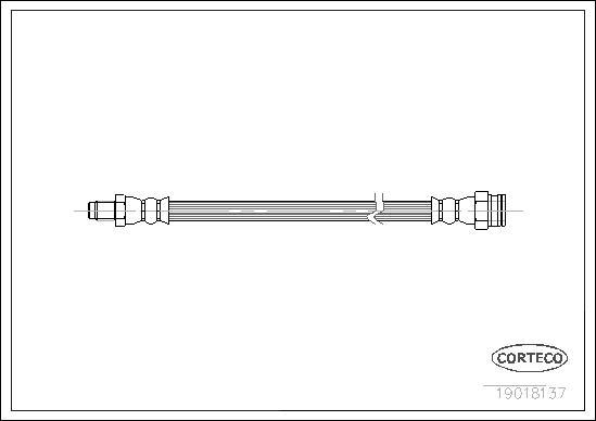 Corteco 19018137 - Тормозной шланг autospares.lv