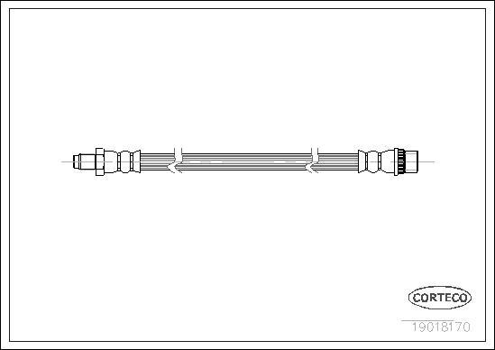 Corteco 19018170 - Тормозной шланг autospares.lv