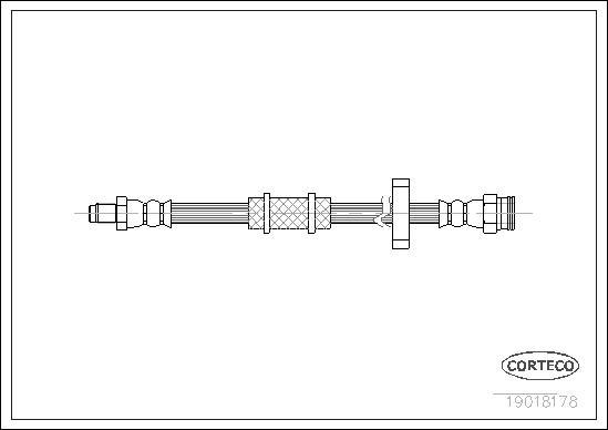 Corteco 19018178 - Тормозной шланг autospares.lv