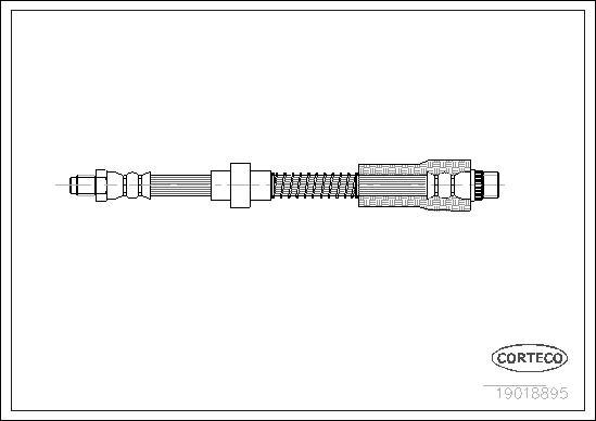 Corteco 19018895 - Тормозной шланг autospares.lv