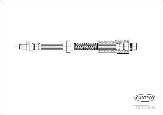 Corteco 19018896 - Тормозной шланг autospares.lv