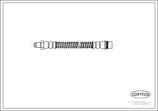 Corteco 19018893 - Тормозной шланг autospares.lv