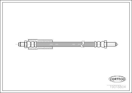 Corteco 19018804 - Тормозной шланг autospares.lv