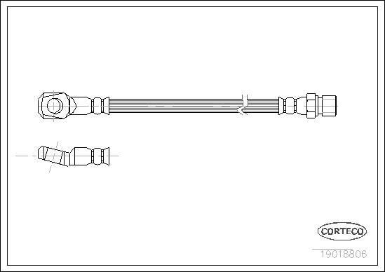 Corteco 19018806 - Тормозной шланг autospares.lv