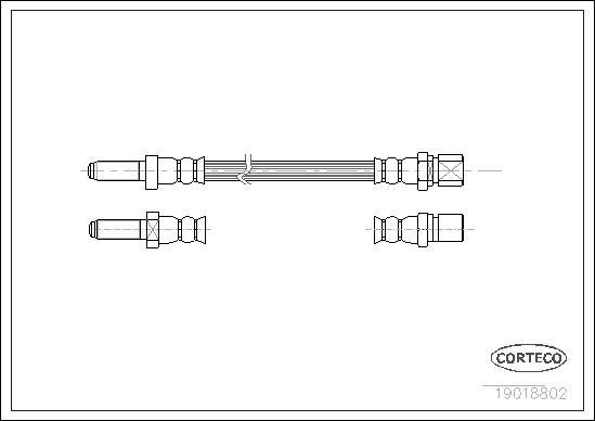Corteco 19018802 - Тормозной шланг autospares.lv