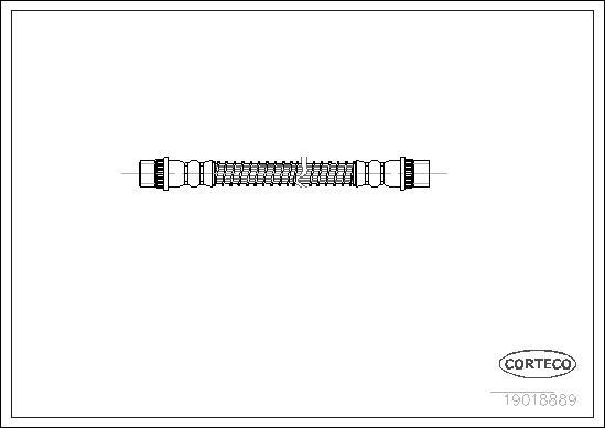 Corteco 19018889 - Тормозной шланг autospares.lv