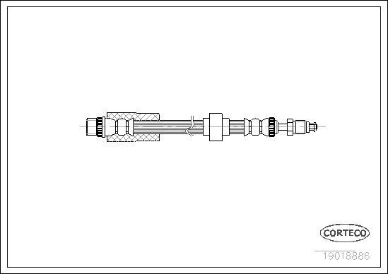 Corteco 19018886 - Тормозной шланг autospares.lv