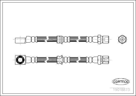 Corteco 19018873 - Тормозной шланг autospares.lv