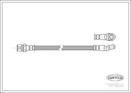 Corteco 19018202 - Тормозной шланг autospares.lv