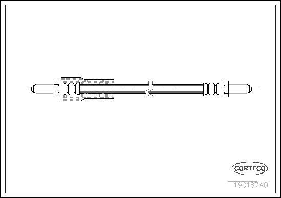 Corteco 19018740 - Тормозной шланг autospares.lv