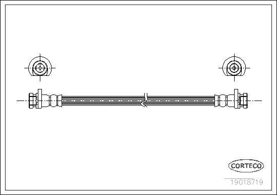 Corteco 19018719 - Тормозной шланг autospares.lv