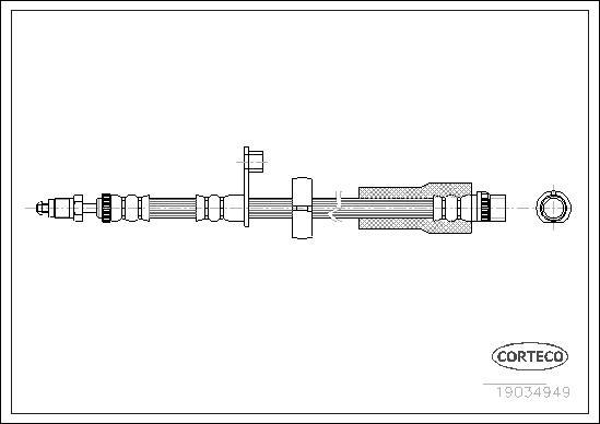 Corteco 19034949 - Тормозной шланг autospares.lv