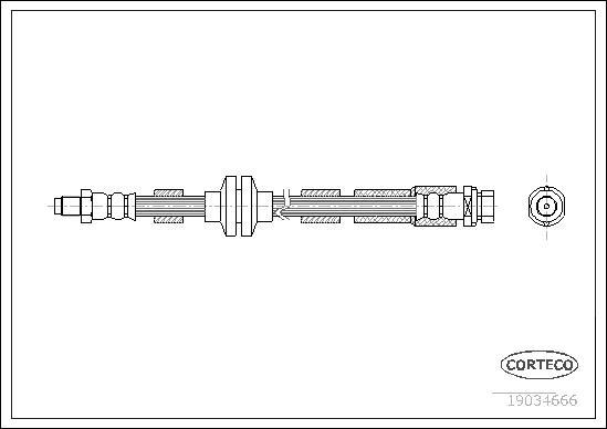 Corteco 19034666 - Тормозной шланг autospares.lv