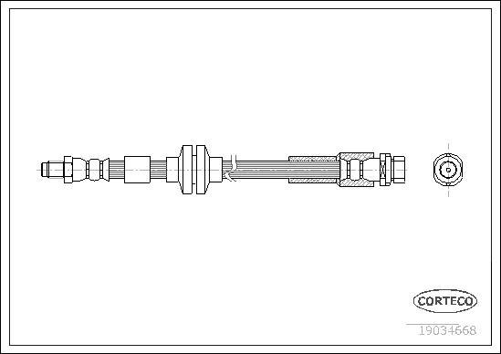 Corteco 19034668 - Тормозной шланг autospares.lv