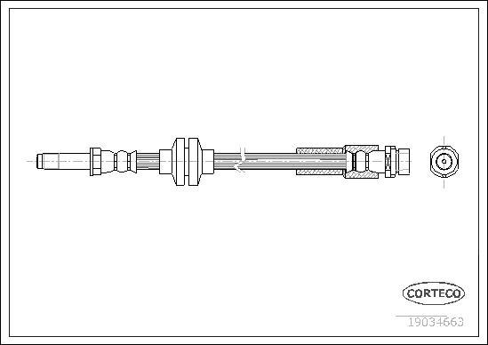 Corteco 19034663 - Тормозной шланг autospares.lv