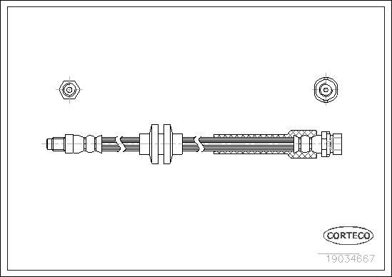 Corteco 19034667 - Тормозной шланг autospares.lv