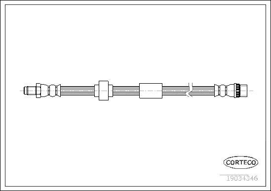 Corteco 19034346 - Тормозной шланг autospares.lv