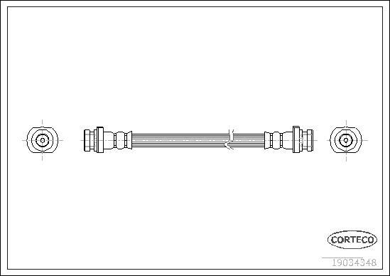 Corteco 19034348 - Тормозной шланг autospares.lv