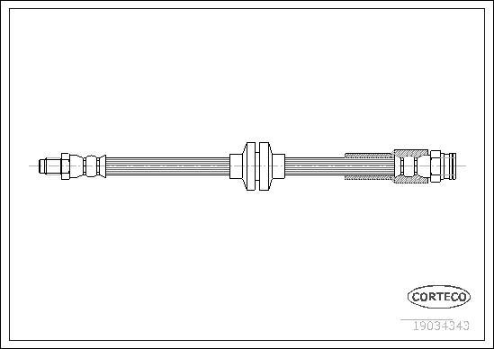 Corteco 19034343 - Тормозной шланг autospares.lv