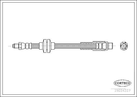 Corteco 19034337 - Тормозной шланг autospares.lv