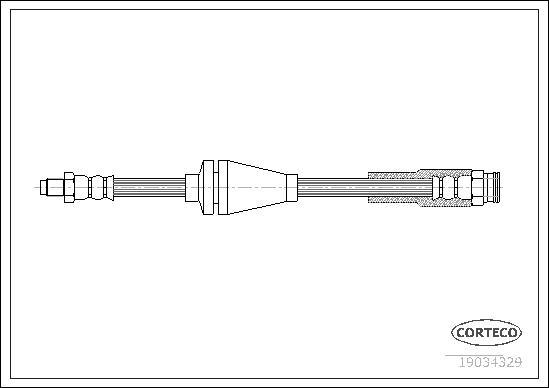 Corteco 19034329 - Тормозной шланг autospares.lv