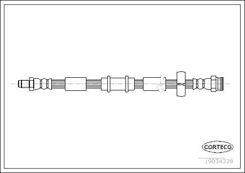 Corteco 19034328 - Тормозной шланг autospares.lv