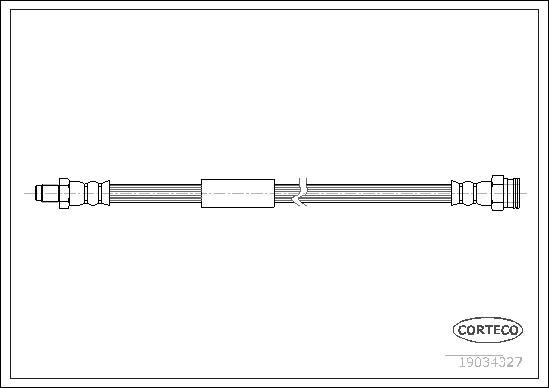 Corteco 19034327 - Тормозной шланг autospares.lv