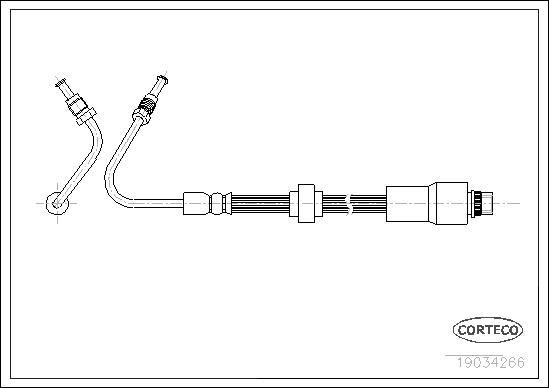 Corteco 19034266 - Тормозной шланг autospares.lv