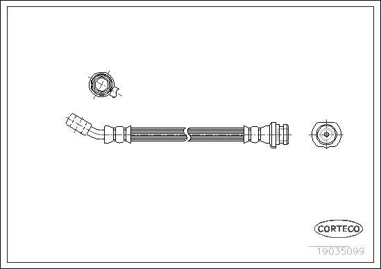 Corteco 19035051 - Тормозной шланг autospares.lv