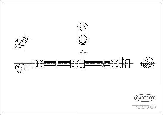 Corteco 19035069 - Тормозной шланг autospares.lv