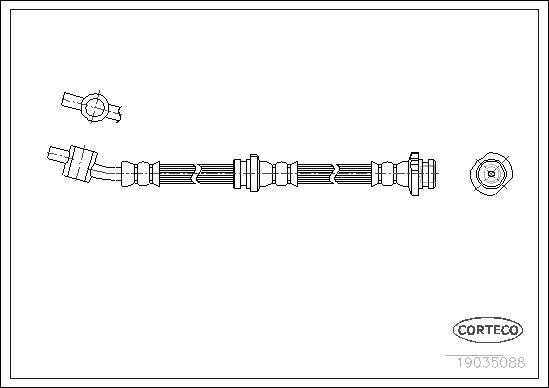 Corteco 19035088 - Тормозной шланг autospares.lv