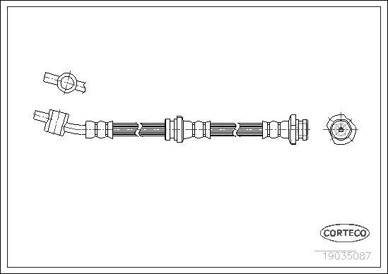 Corteco 19035087 - Тормозной шланг autospares.lv