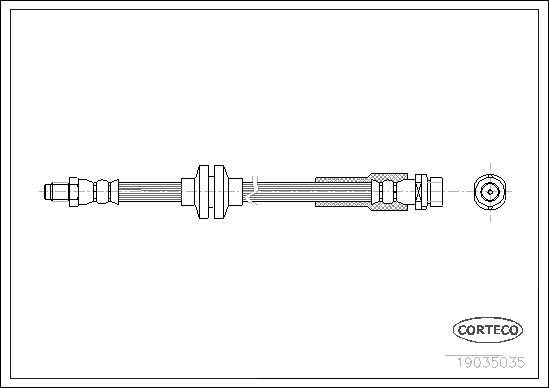 Corteco 19035035 - Тормозной шланг autospares.lv