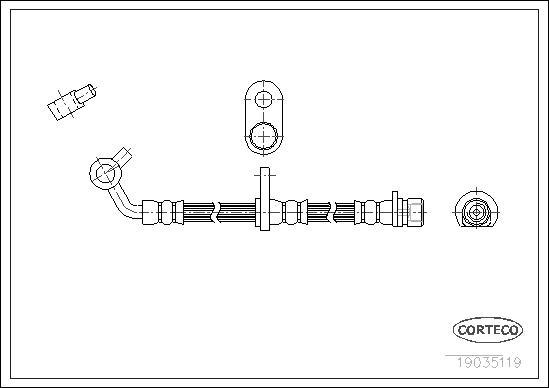 Corteco 19035119 - Тормозной шланг autospares.lv