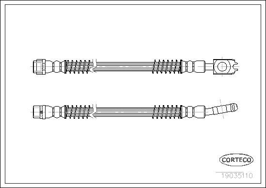 Corteco 19035110 - Тормозной шланг autospares.lv