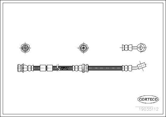 Corteco 19035112 - Тормозной шланг autospares.lv