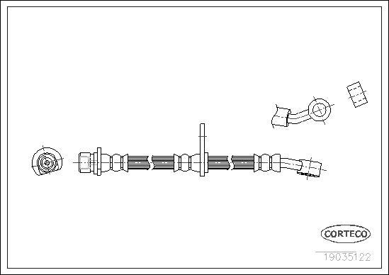 Corteco 19035122 - Тормозной шланг autospares.lv