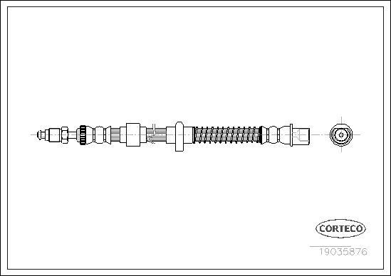 Corteco 19035876 - Тормозной шланг autospares.lv