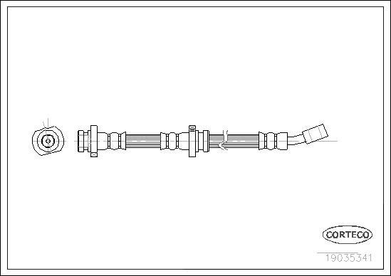 Corteco 19035341 - Тормозной шланг autospares.lv