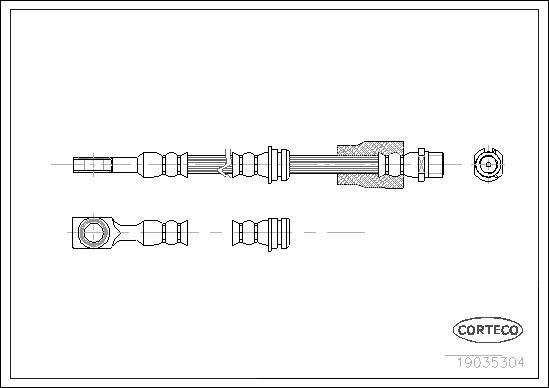 Corteco 19035304 - Тормозной шланг autospares.lv