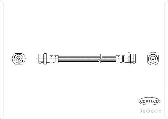 Corteco 19035301 - Тормозной шланг autospares.lv