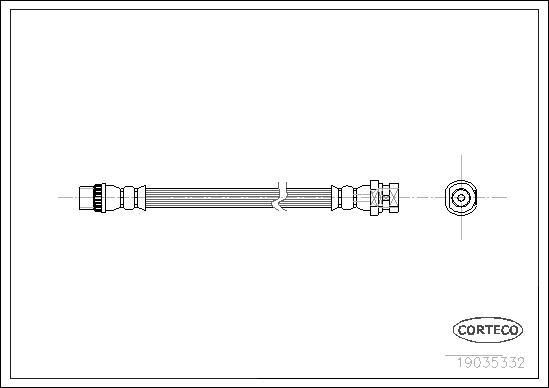 Corteco 19035332 - Тормозной шланг autospares.lv