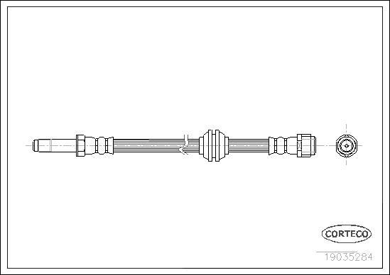 Corteco 19035284 - Тормозной шланг autospares.lv