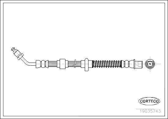 Corteco 19035743 - Тормозной шланг autospares.lv