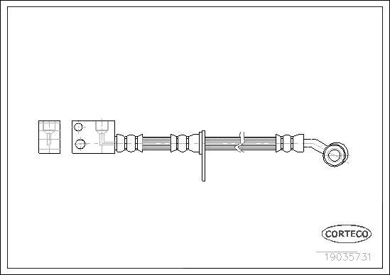 Corteco 19035731 - Тормозной шланг autospares.lv