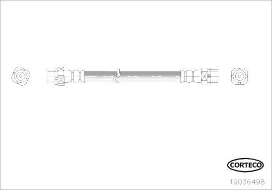 Corteco 19036498 - Тормозной шланг autospares.lv