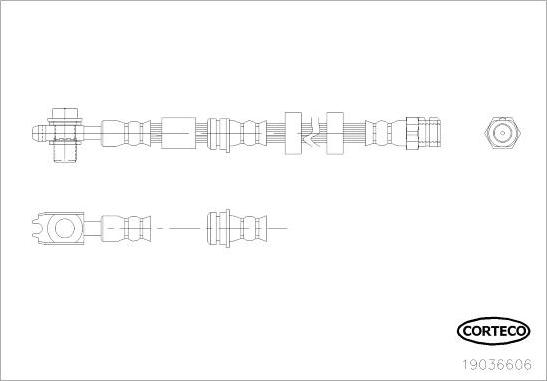 Corteco 19036606 - Тормозной шланг autospares.lv