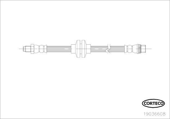 Corteco 19036608 - Тормозной шланг autospares.lv